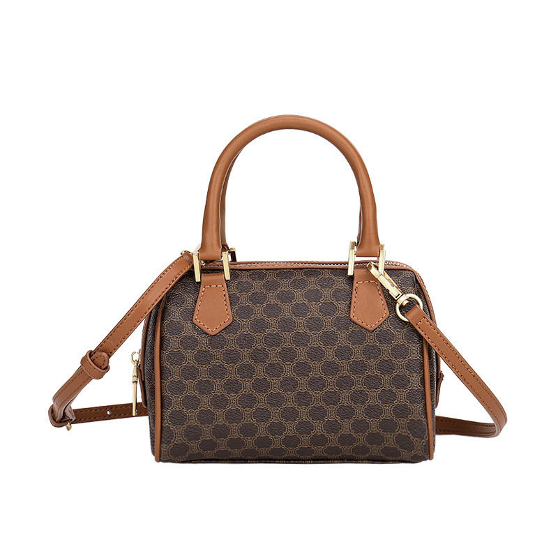 桔子海vintage中古老花波士顿包 桔子海Orange Ocean女士包袋