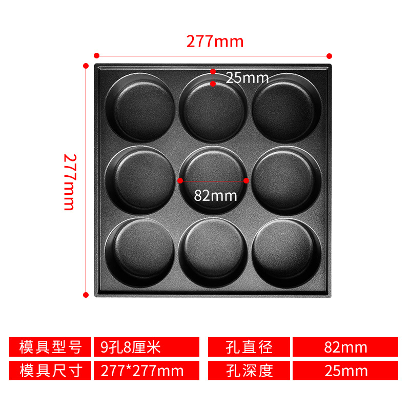 鸡蛋汉堡蛋肉堡锅模具加厚款仿陶瓷涂层-图1