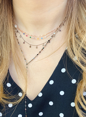 全球韩国东大门新款925金色项链