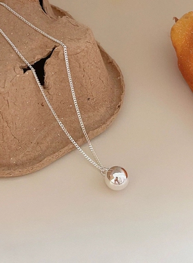 云尚服饰ins圆球项链简约网红小红书项链韩国韩版925纯银项链