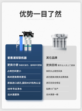 滨特尔咖啡奶茶店制冰机净水器