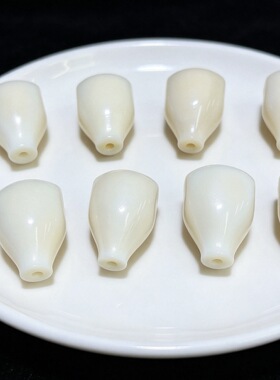 [东海藏宝阁]新品象牙果三通一体配件diy文玩珠宝配饰配件白玉色