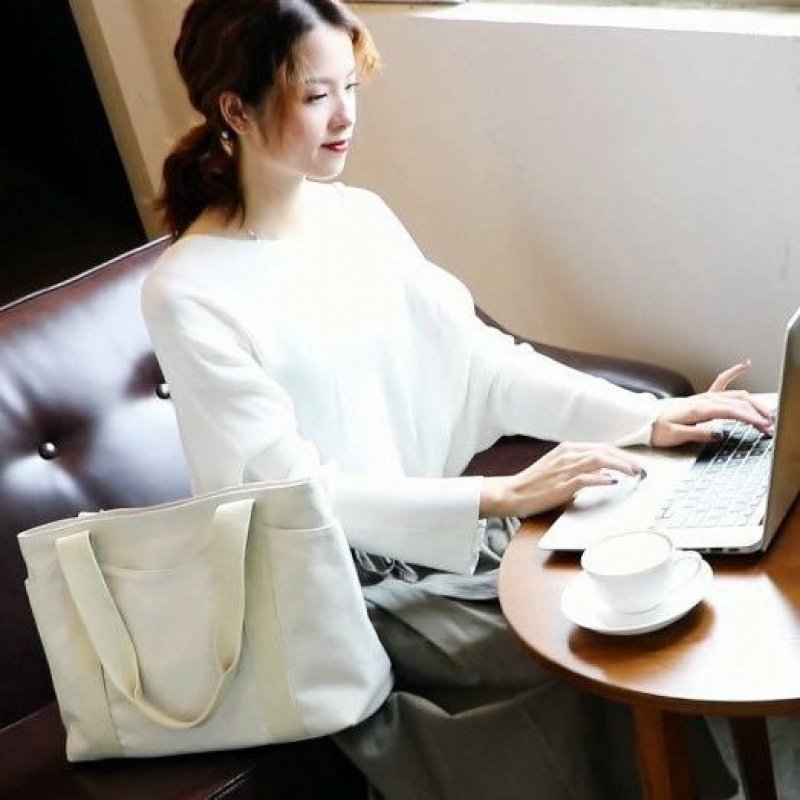 大容量帆布手提单肩多功能妈咪包 乐贝母婴专营妈咪包/袋