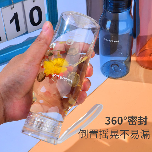 乐扣乐扣塑料运动水杯tritan便携高颜值杯子夏天透明耐高温食品级 - 图1
