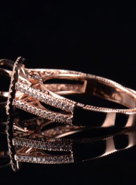 Fay Jewelry 个性定制钻石戒指空托（925银/10K/14K/18K/PT950）