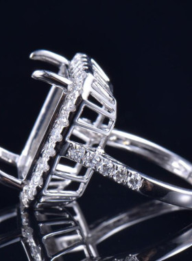 Fay Jewelry 个性定制钻石戒指空托（925银/10K/14K/18K/PT950）