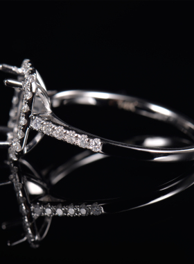 Fay Jewelry 个性定制钻石戒指空托（925银/10K/14K/18K/PT950）