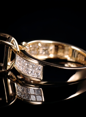 Fay Jewelry 个性定制钻石戒指空托（925银/10K/14K/18K/PT950）