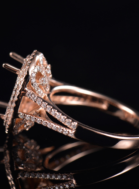 Fay Jewelry 个性定制DIY戒指空托（925银/10K/14K/18K/PT950）