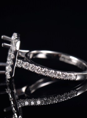 Fay Jewelry 个性定制钻石戒指空托（925银/10K/14K/18K/PT950）