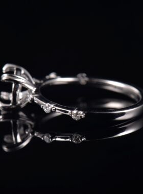 Fay Jewelry 个性定制钻石戒指空托（925银/10K/14K/18K/PT950）