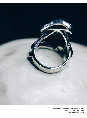 乌鸦骷髅男士欧美朋克风原创戒指