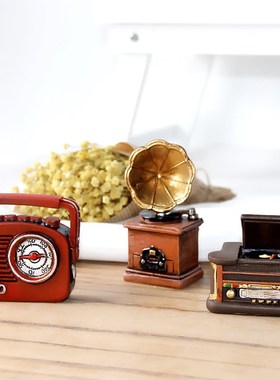 相机钢琴打字机复古做旧创意树脂迷你小摆件家居装饰网店拍摄道具