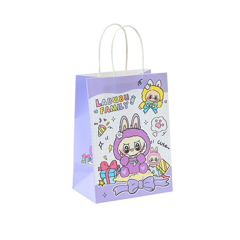 拉布布包装袋儿童生日伴手礼袋幼儿园毕业牛皮纸袋卡通可爱礼品袋,淘宝优惠券,粉丝福利购,淘宝优惠卷
