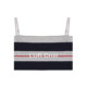 Camisole ຊັ້ນລຸ່ມແບບກະທັດຮັດທີ່ມີເສັ້ນຕັດກັນແລະສີທີ່ກົງກັນຂ້າມ