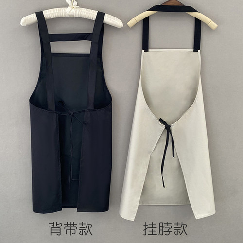 厨房家用防水防油围裙定制logo印字女时尚大人可爱日系工作服男士 - 图2