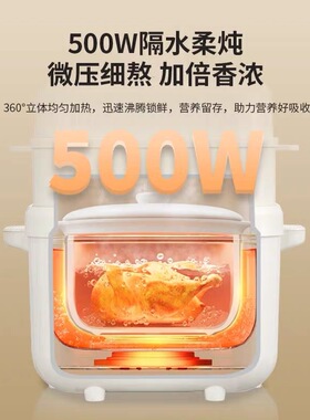 【送2米插座】大容量8升电炖盅