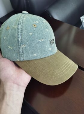 商场同款韩版春秋款帽子女复古蝴蝶结棒球帽显脸小英伦遮阳鸭舌帽