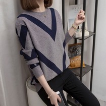 2023 Big Code Womens Clothing Fall New Knit Undershirt Fat MM Loose Belly Jacket THIN FASHION SWEATER