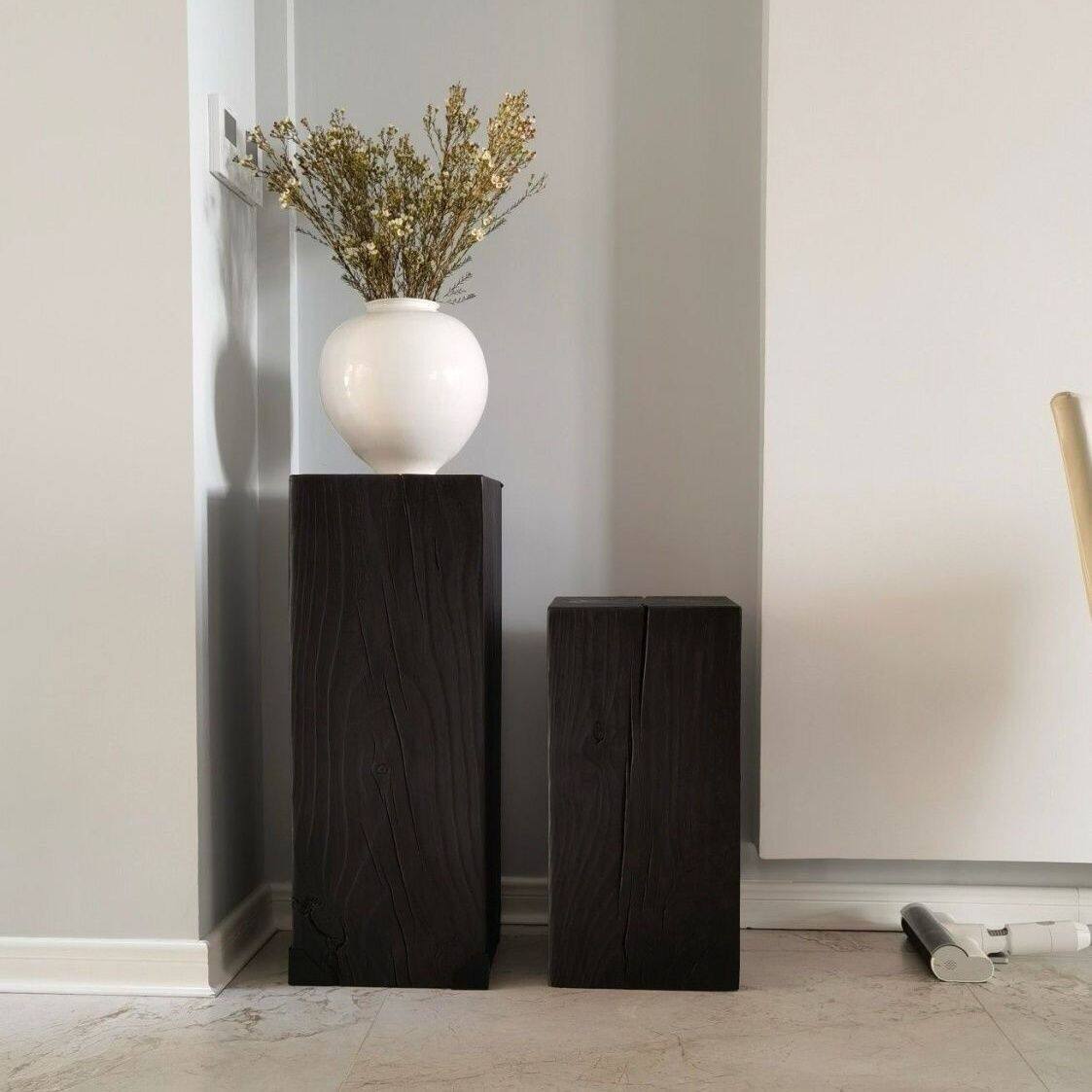 碳化黑根雕实木木墩展示地台底座方形立柱服装展示架产品陈列展柜,淘宝优惠券,粉丝福利购,淘宝优惠卷