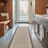 Linen kitchen non-slip, oil-absorbent and wash-free floor mat