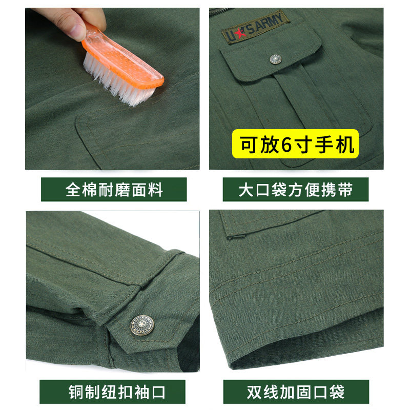 秋季焊工纯棉防烫男士劳动迷彩服 劲门工装制服
