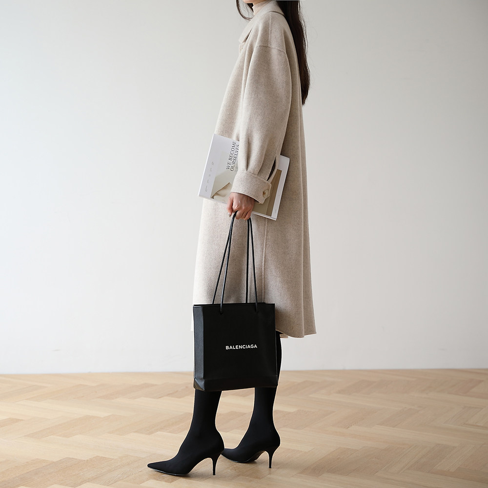 2019秋冬新款双面中长款羊绒呢大衣 嘉茱莉毛呢外套