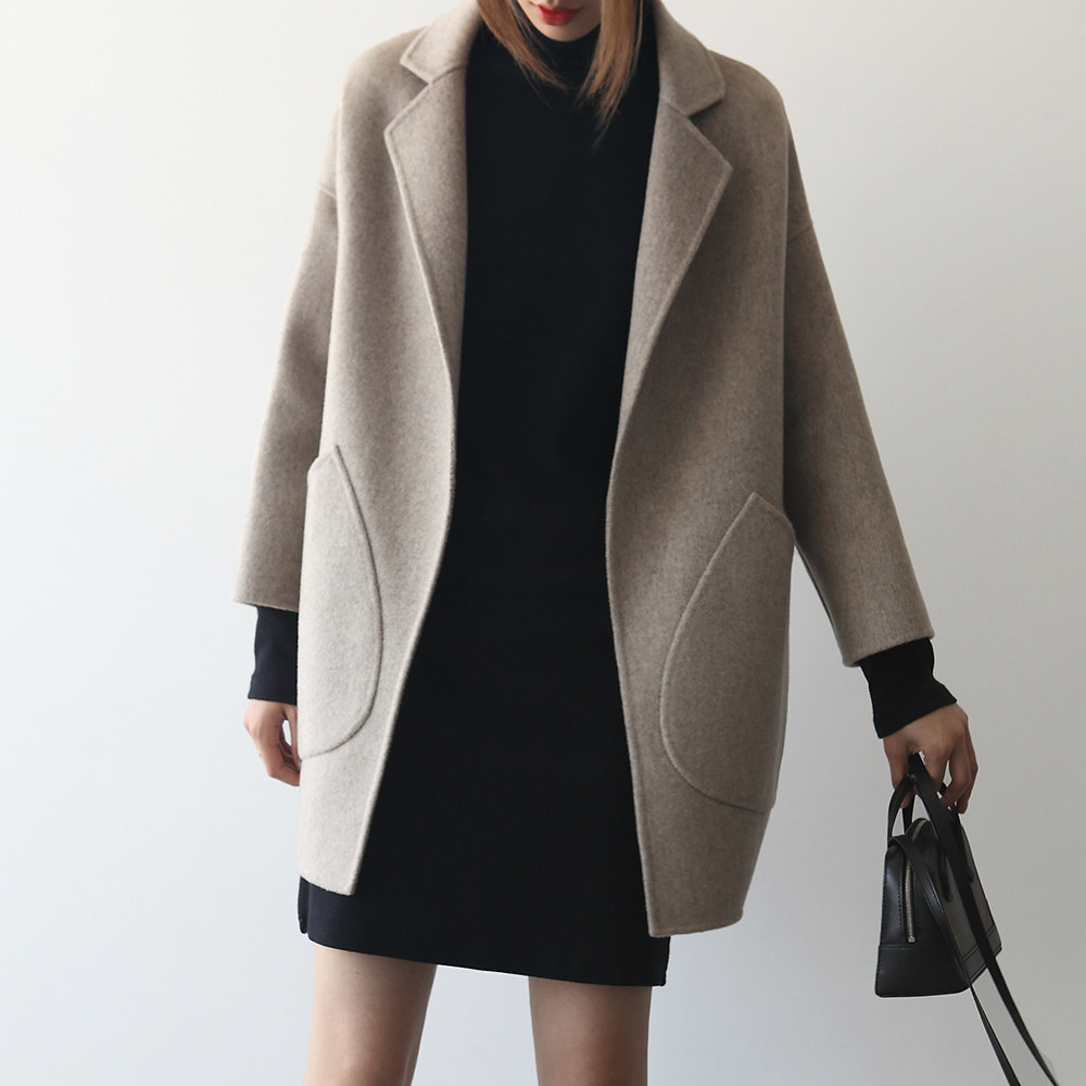 2018秋冬季新款女装流行毛呢大衣 嘉茱莉毛呢外套