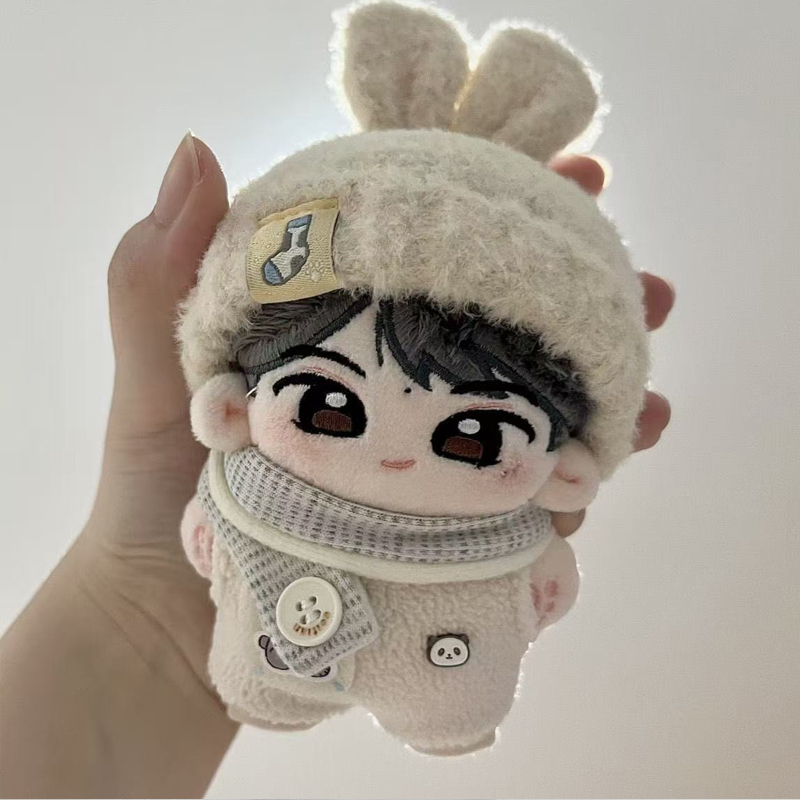 10cm娃衣鲜奶胡萝卜 奶白兔儿帽宝宝服 棉花娃娃衣服可爱娃衣套装 - 图2