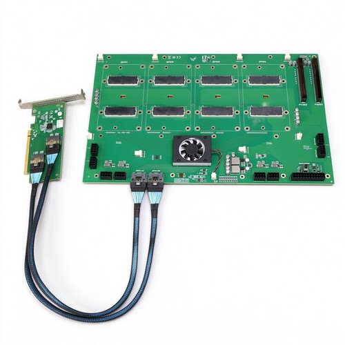 速桥SXM2转PCI-E X16转接板 英伟达P100 V100模组显卡温控扩展卡 - 图2