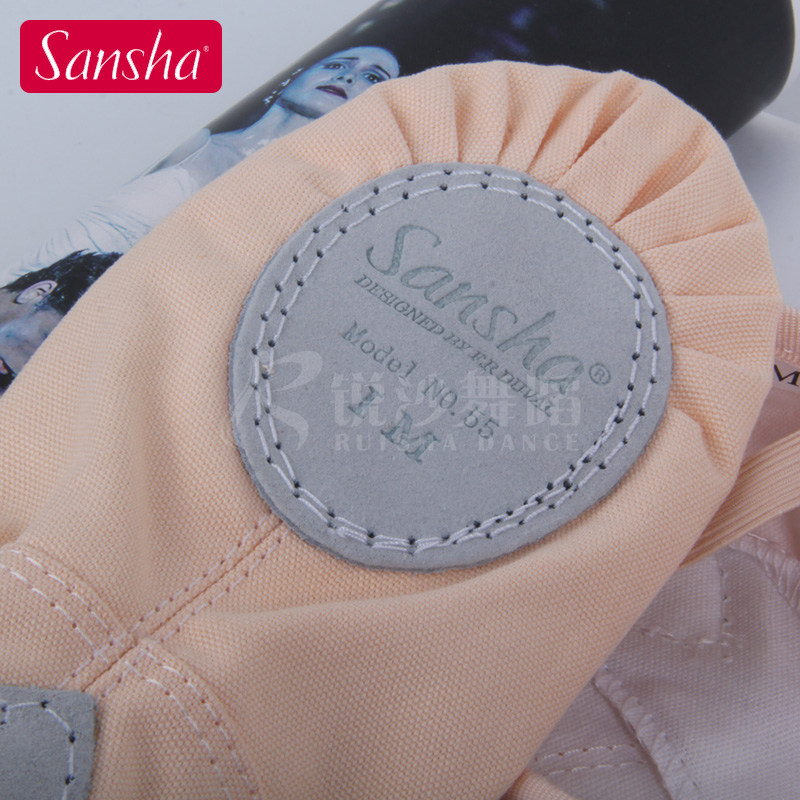 正品sansha三沙舞蹈鞋女软鞋幼儿练功鞋帆布面儿童芭蕾两底猫爪鞋,淘宝优惠券,粉丝福利购,淘宝优惠卷