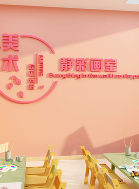 少儿艺术文化培训教育机构背景墙