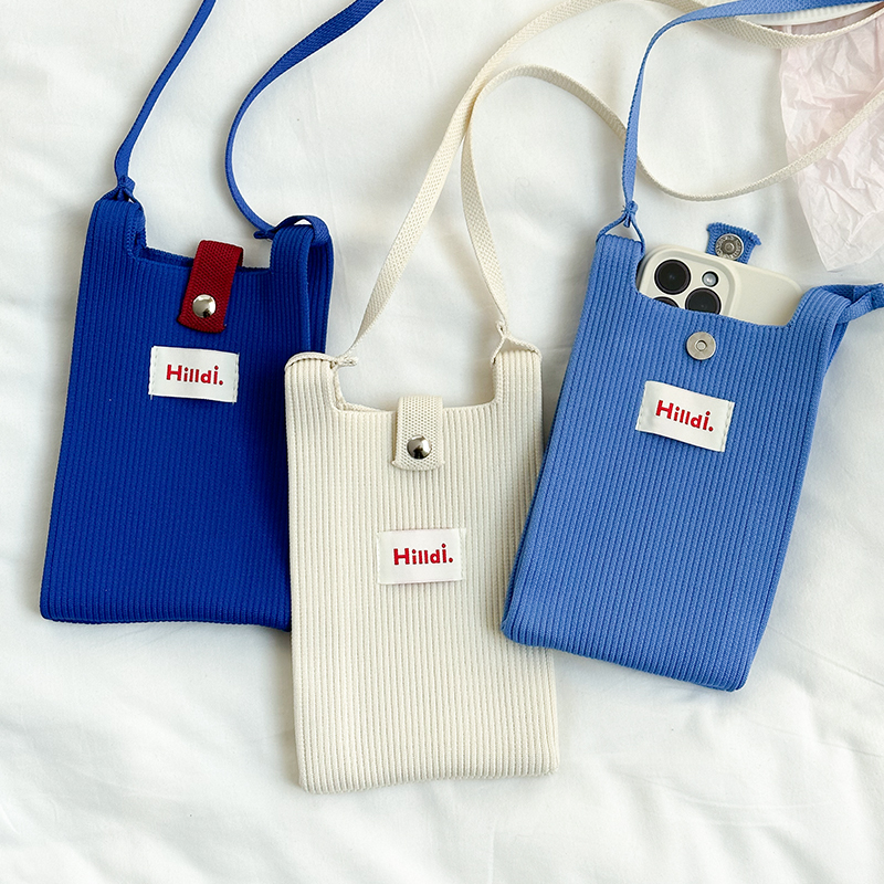 2025春夏新款针织斜挎手机包女小巧轻便百搭纯色ins风便携收纳包,淘宝优惠券,粉丝福利购,淘宝优惠卷