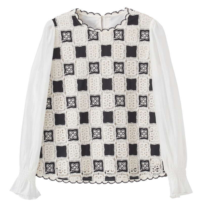  香影蕾丝衫/雪纺衫