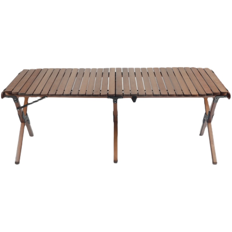 榉木蛋卷桌露营野营旅行户外折叠桌椅套装便携式野炊实木桌子装备