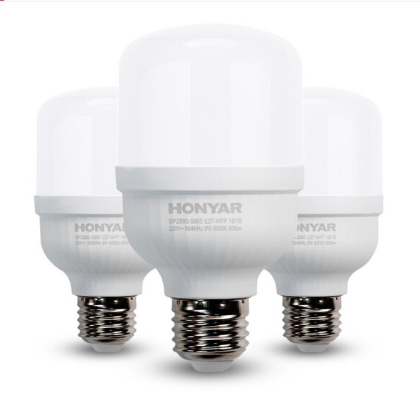 鸿雁照明LED球泡灯节能灯9W12W26W螺口高显色大功率灯泡家用超亮 - 图1