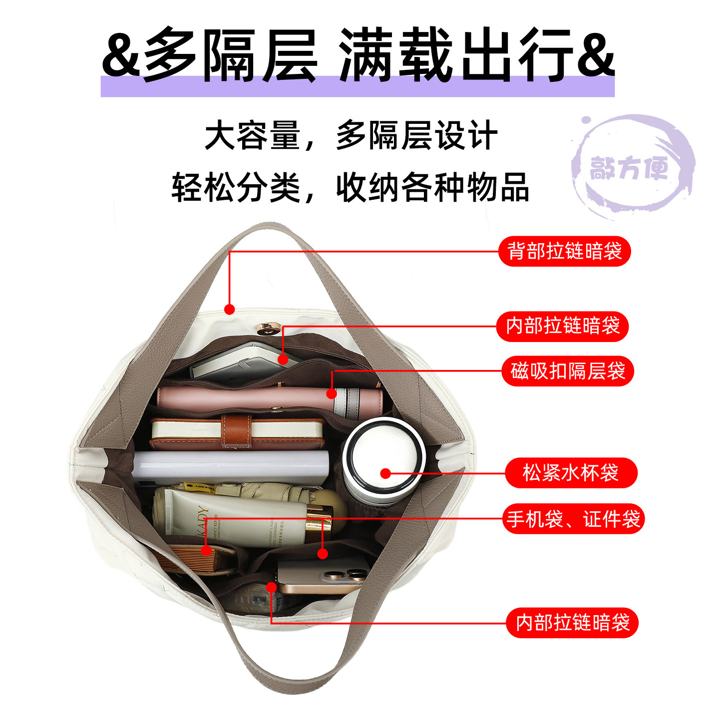 单肩包女士轻便小方包大容量新款休闲菱格百搭潮流挎包手提斜挎包,淘宝优惠券,粉丝福利购,淘宝优惠卷