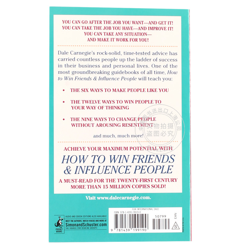 现货 人性的弱点 英文原版 How to Win Friends and Influence People 戴尔 卡耐基 Dale Carnegie 社交技巧 人际沟通 - 图3