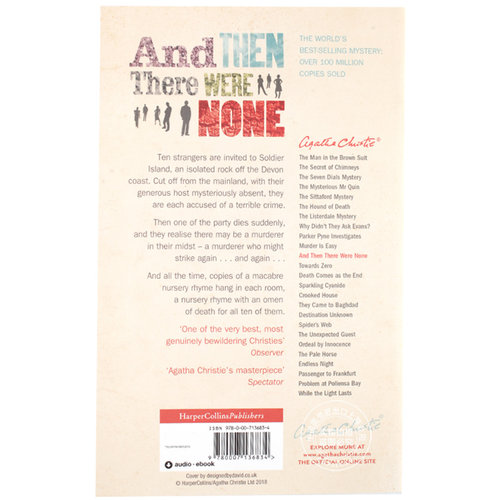 现货 无人生还 75周年纪念版 英文原版 And Then There Were None 阿加莎·克里斯蒂 经典作品 Agatha Christie 侦探推理小说 - 图3