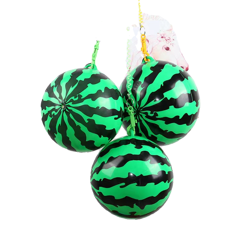 七彩吊绳卡通充气弹力球链子西瓜皮球创意亲子玩具地推小礼品摆摊,淘宝优惠券,粉丝福利购,淘宝优惠卷