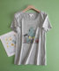 Short sleeve British style thin cartoon printed cotton women's