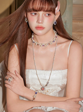 绫马卡龙彩色珍珠手链