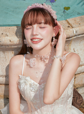 日系温柔风，超仙樱花多层链~