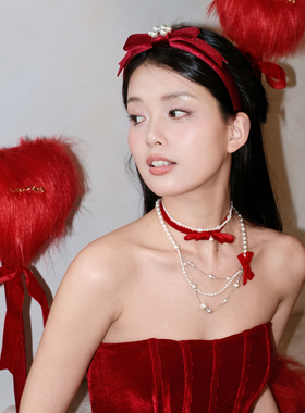 仪式感的项链！红丝绒好有氛围感