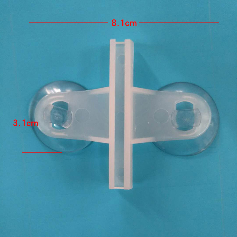 格子板固定吸盘鱼缸隔板固定旋转强力吸盘透明夹子黑色白色透明 - 图1