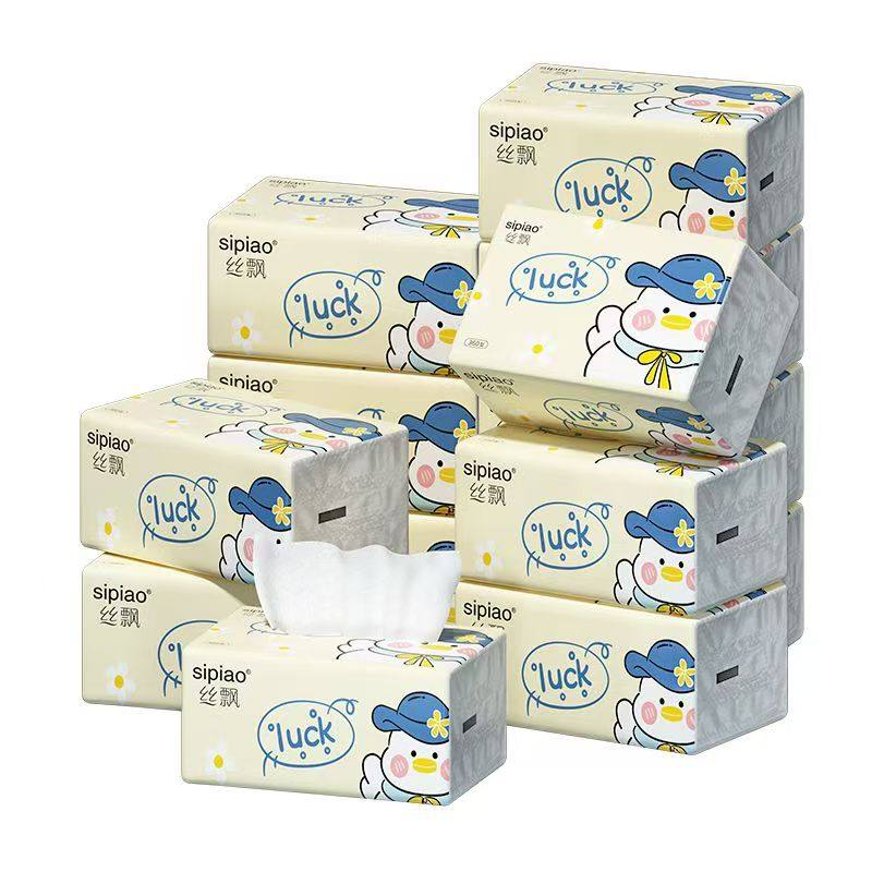 丝飘黄色可爱鸭大包加厚学生宿舍囤货整箱装清洁卫生纸实惠纸面巾,淘宝优惠券,粉丝福利购,淘宝优惠卷
