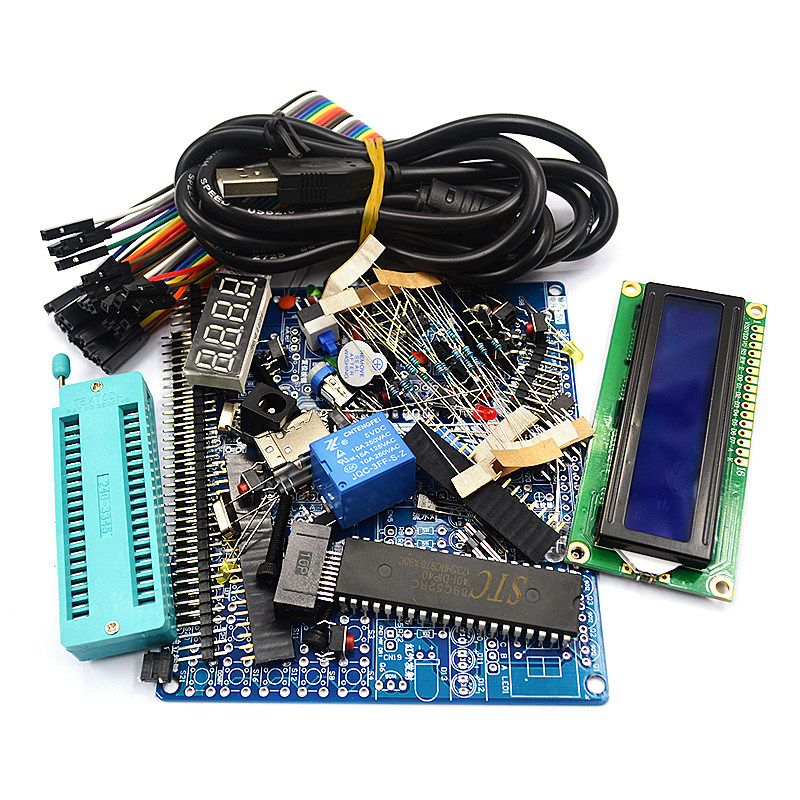 51单片机开发板学习板 实验板核心板套件DIY焊接组件配件成品版,淘宝优惠券,粉丝福利购,淘宝优惠卷