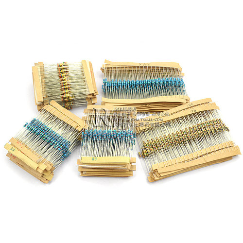 1/4W金属膜电阻器包碳膜41混装30/37/43种常用1%色环电子元件大全 - 图0
