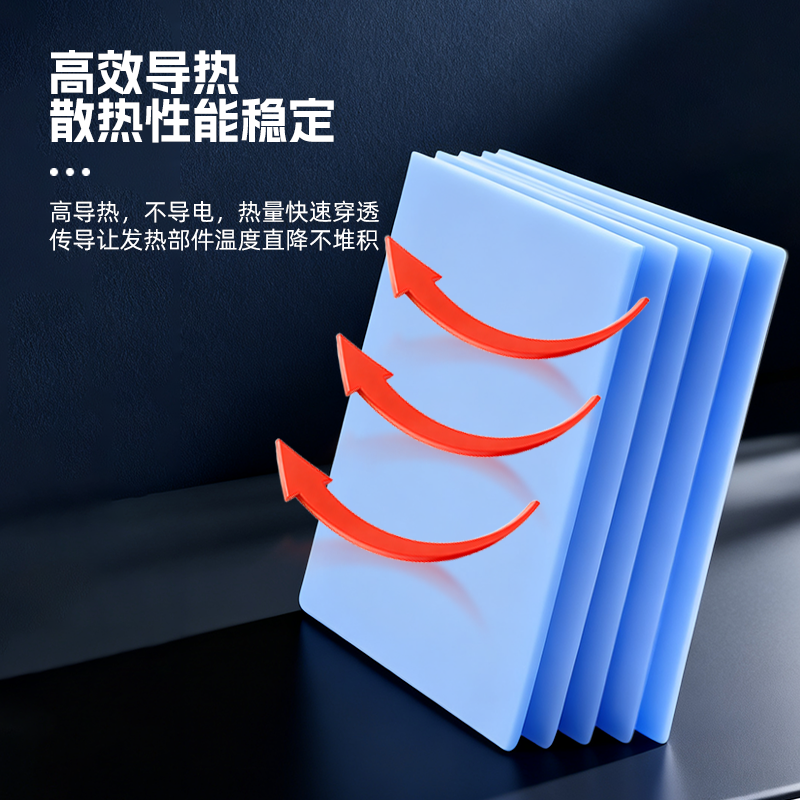 导热垫硅胶片散热硅脂垫CPU显卡存笔记本显卡南北桥降热贴片脂垫 - 图3