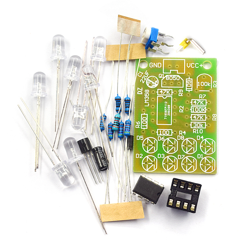 LM358呼吸灯散件模块 电子闪灯制作套件 蓝色闪光灯lm358 DIY实训 - 图0